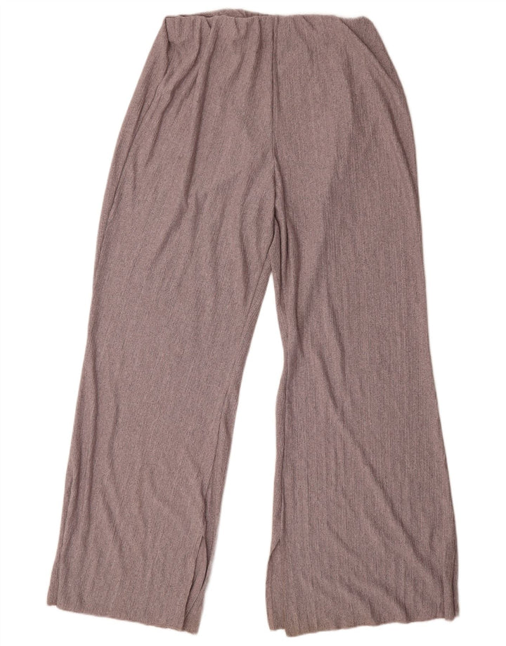 Zara Dame Flare Casual Bukser Large W34 L32 Grå Polyester