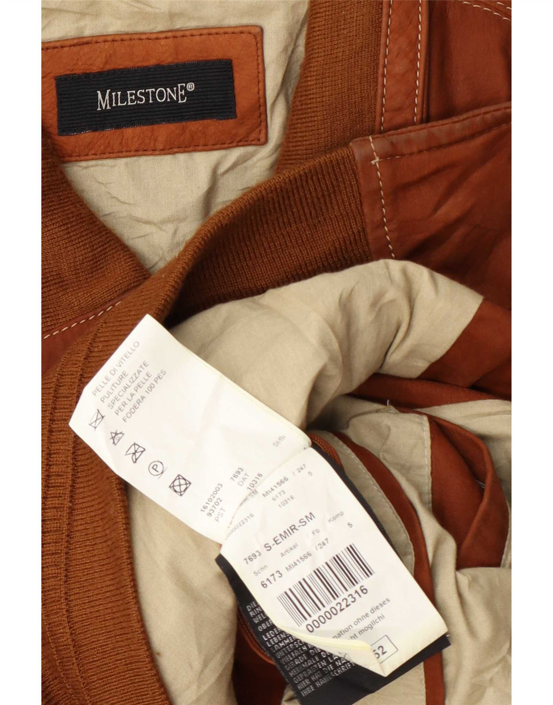 Milestone Herre Læderjakke IT 52 XL Brun