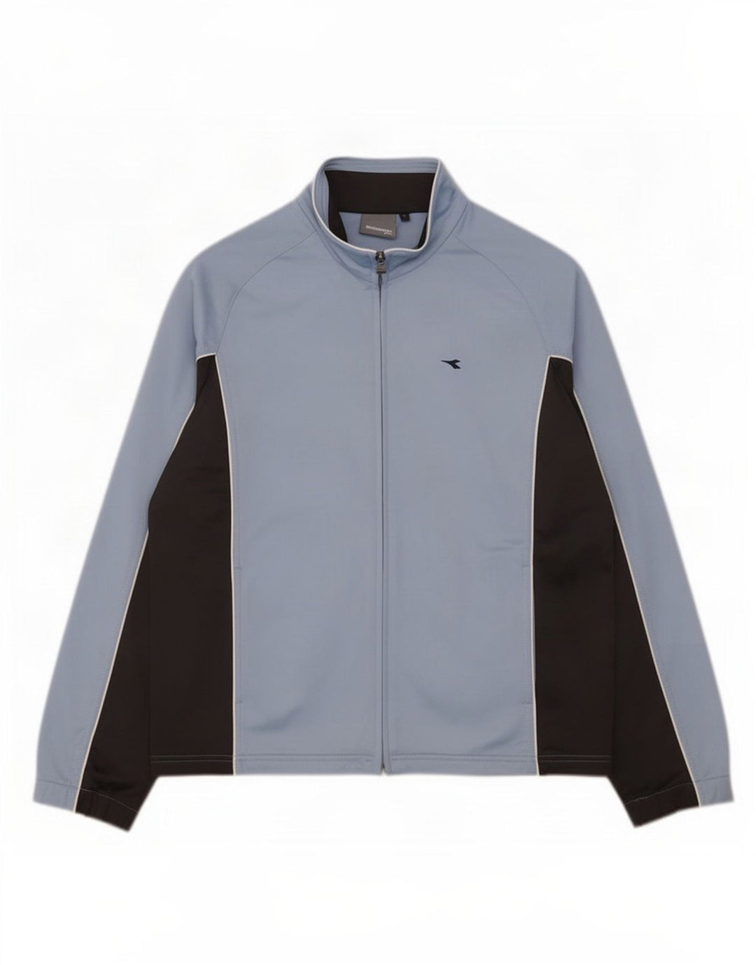 Diadora træningsdragt topjakke til kvinder UK 16 Large Blue Colourblock Polyester