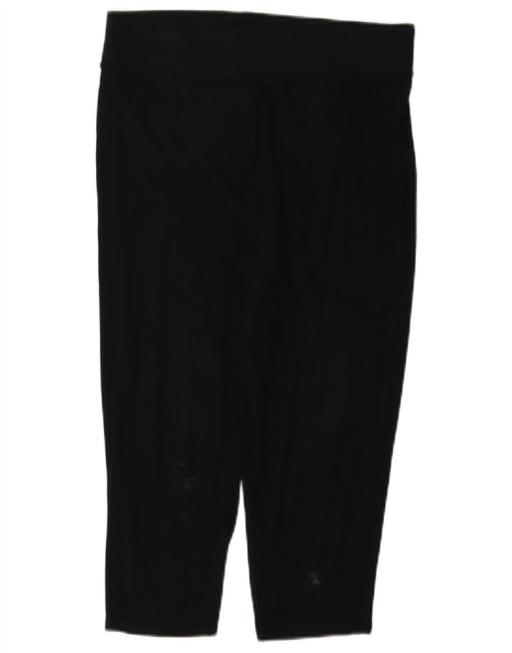 Marks & Spencer Dame Capri Leggings UK 12 Medium Black Viscose
