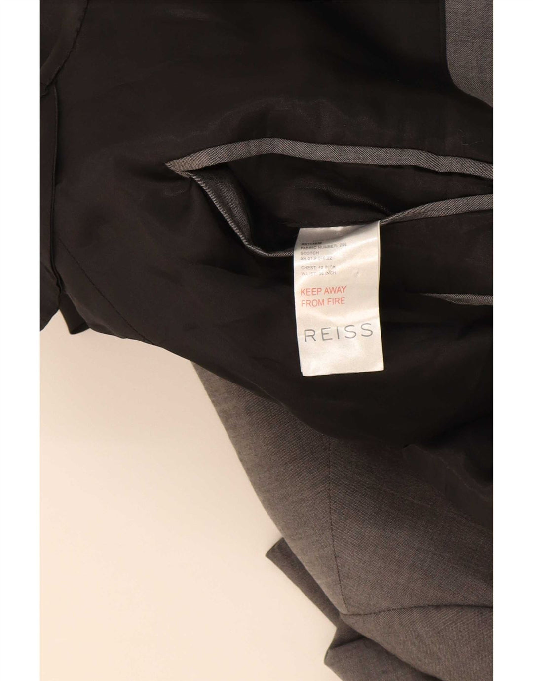 Reiss Herre 1-knap blazerjakke UK 42 XL Grå uld