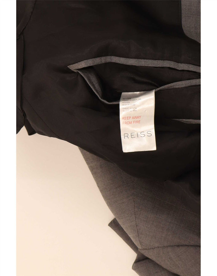 Reiss Herre 1-knap blazerjakke UK 42 XL Grå uld