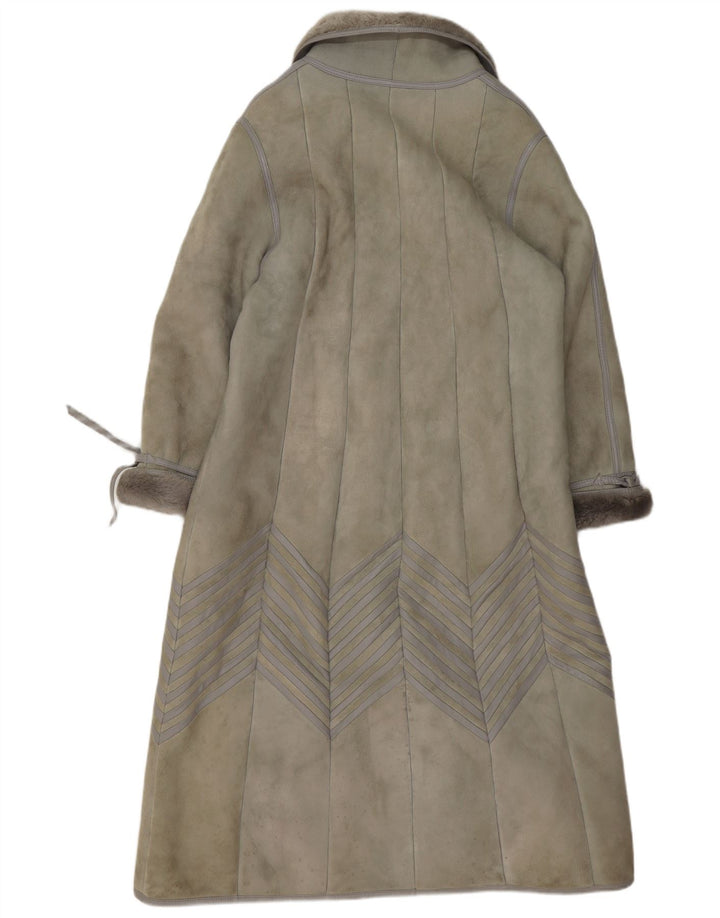Vintage dame shearling frakke EU 40 mellemgrå lammeskind