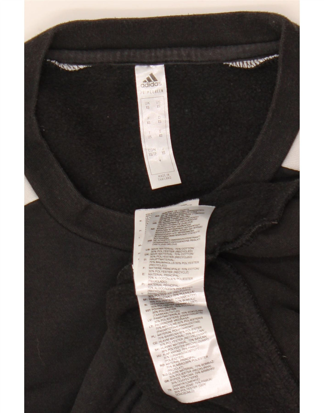 Adidas Herre Sweatshirt Jumper XS Sort Colourblock Bomuld