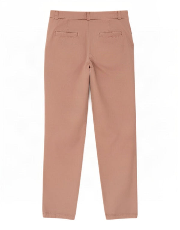 Marks & Spencer Dame Slim Chino Bukser UK 10 Small W27 L26 Pink Bomuld