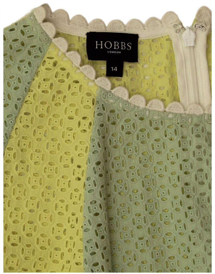 Hobbs ærmeløs basiskjole til kvinder UK 14 Medium Flerfarvet Colourblock