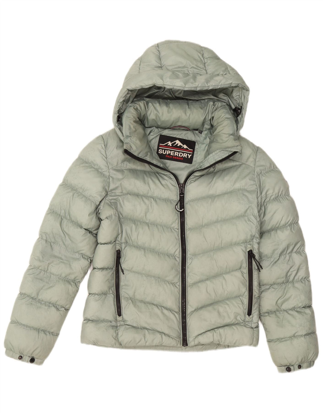 Superdry Polstret hættejakke til kvinder UK 12 Medium Green Polyester