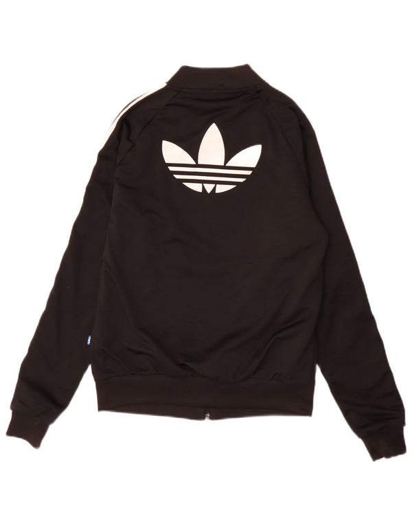 Adidas Dame Grafisk Loose Fit træningsdragt Topjakke UK 6 XS Black Sports