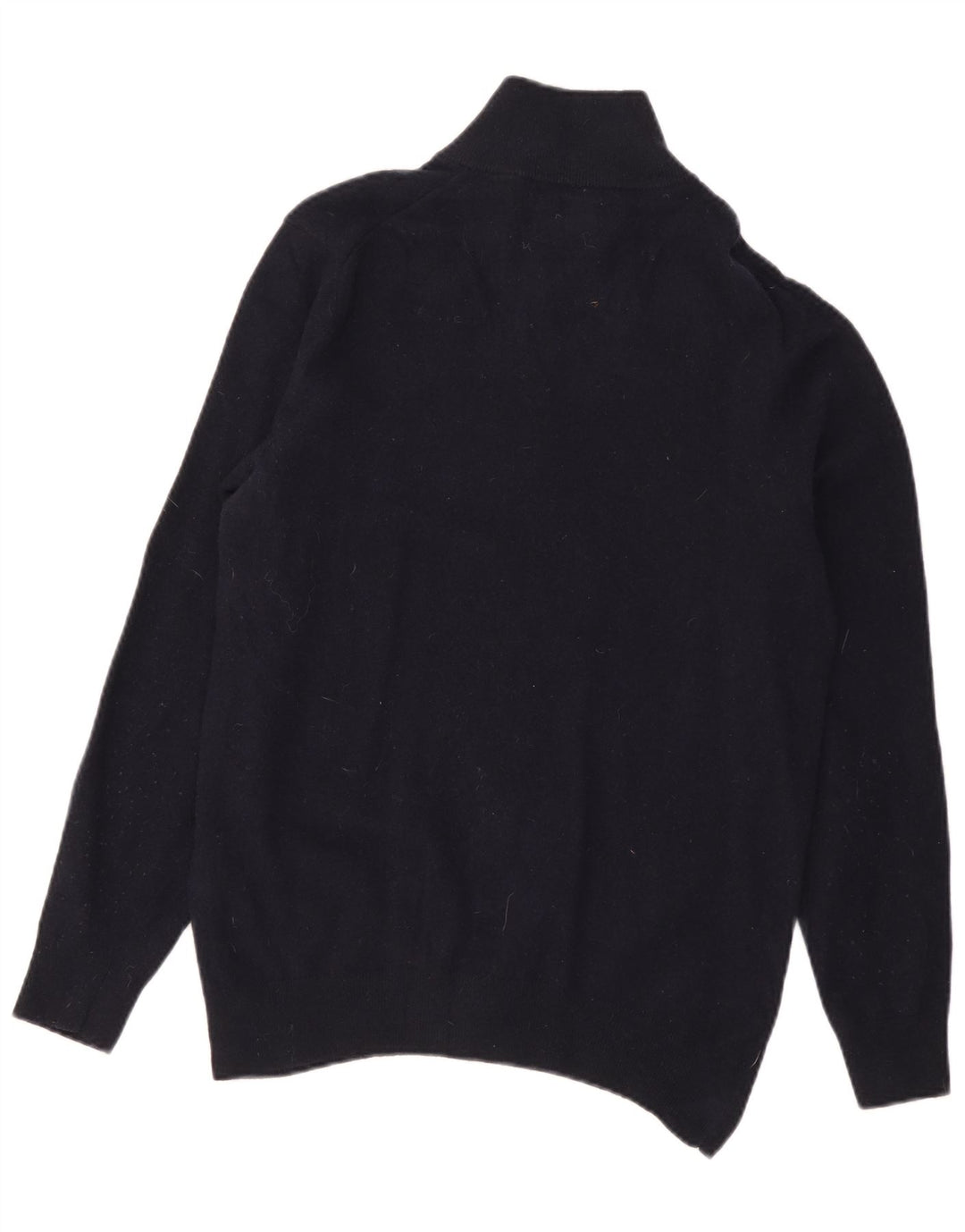 Gant Herre Zip Neck Jumper Sweater Large Navy Blue Uld