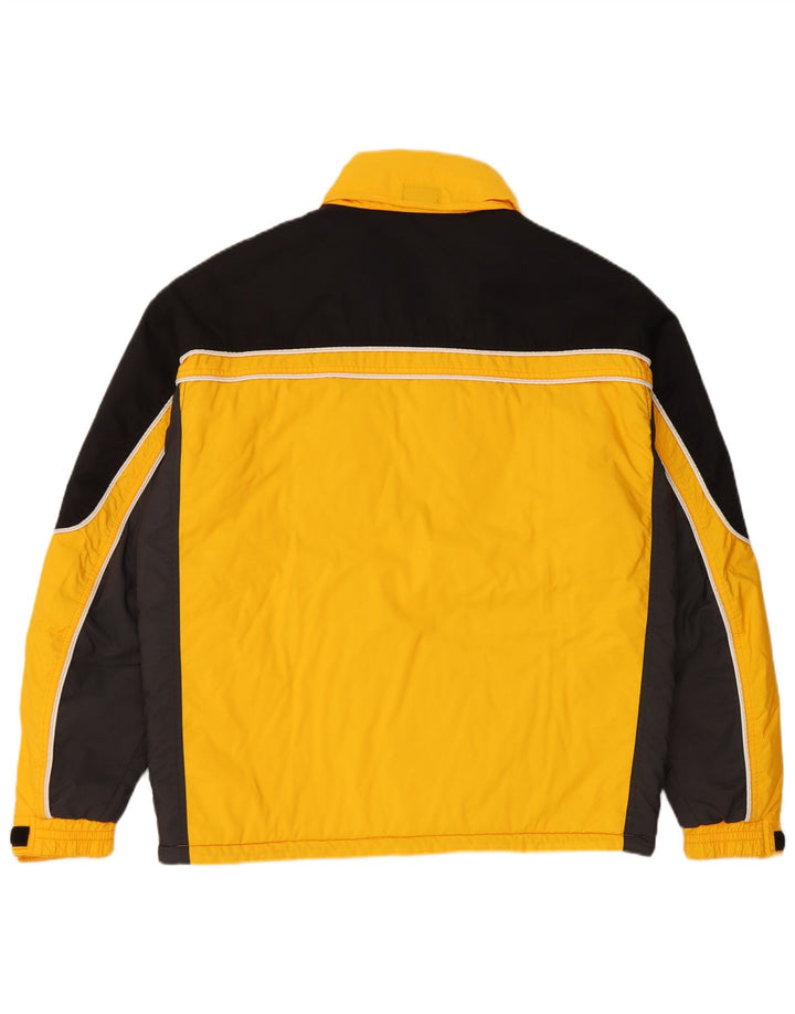 Vintage Herre Vandtæt Skijakke IT 48 Medium Gul Colourblock