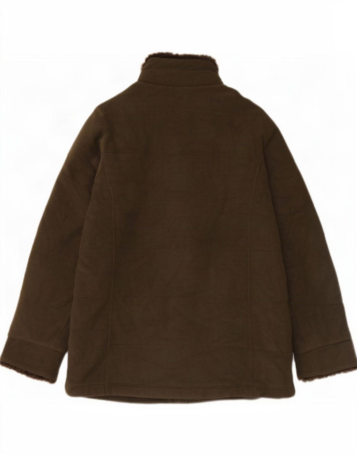 Marks & Spencer Fleecejakke til kvinder UK 12 Medium Green Polyester