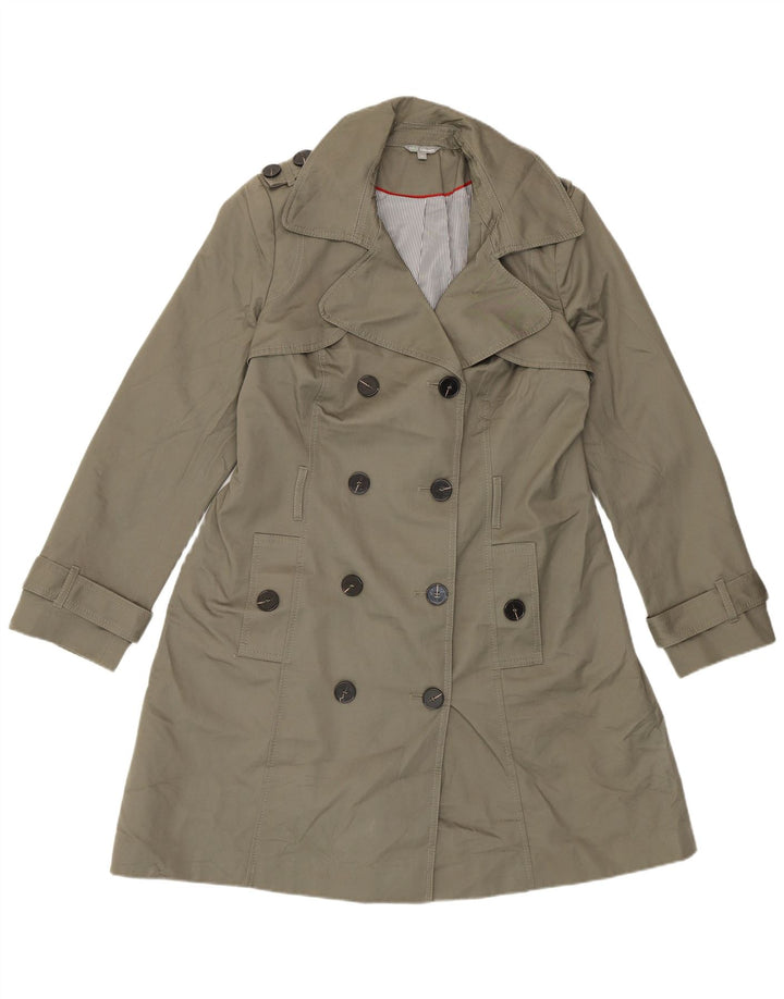 Marks & Spencer Trench Coat til kvinder UK 14 Medium Khaki Bomuld