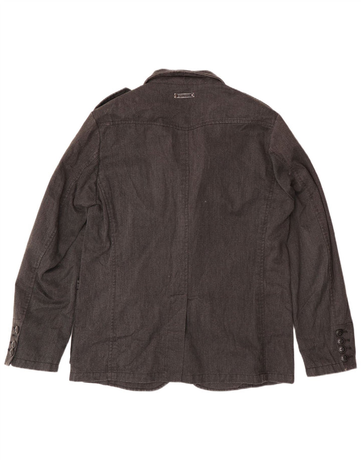 Marlboro Classics Herre Utility Jacket EU 50 Large Black Cotton