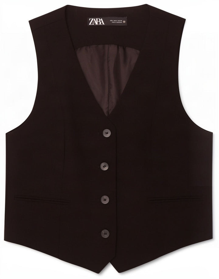 Zara Damevest UK 10 Small Black Polyester
