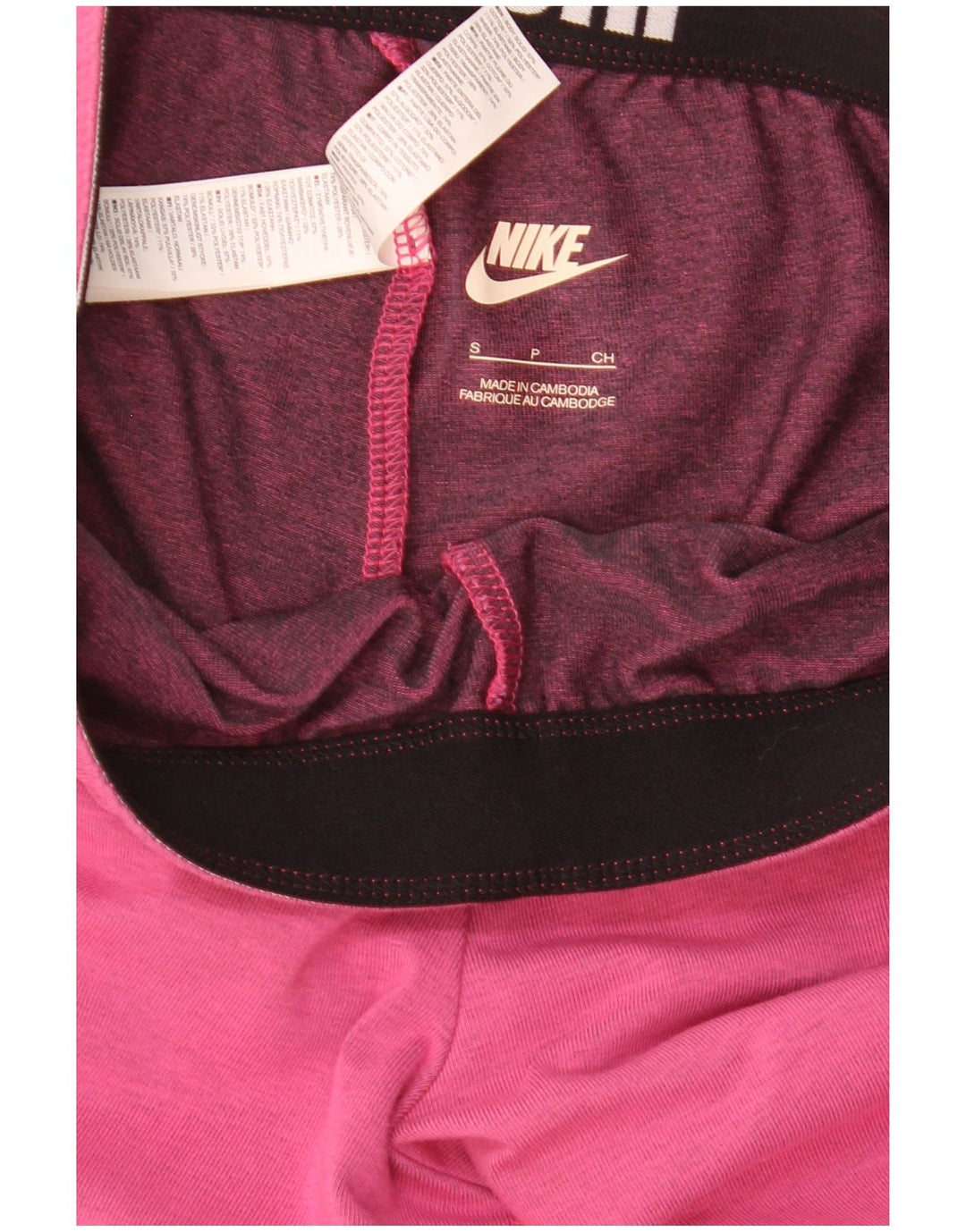Nike Dame Grafiske Leggings UK 8 Small Pink Bomuld
