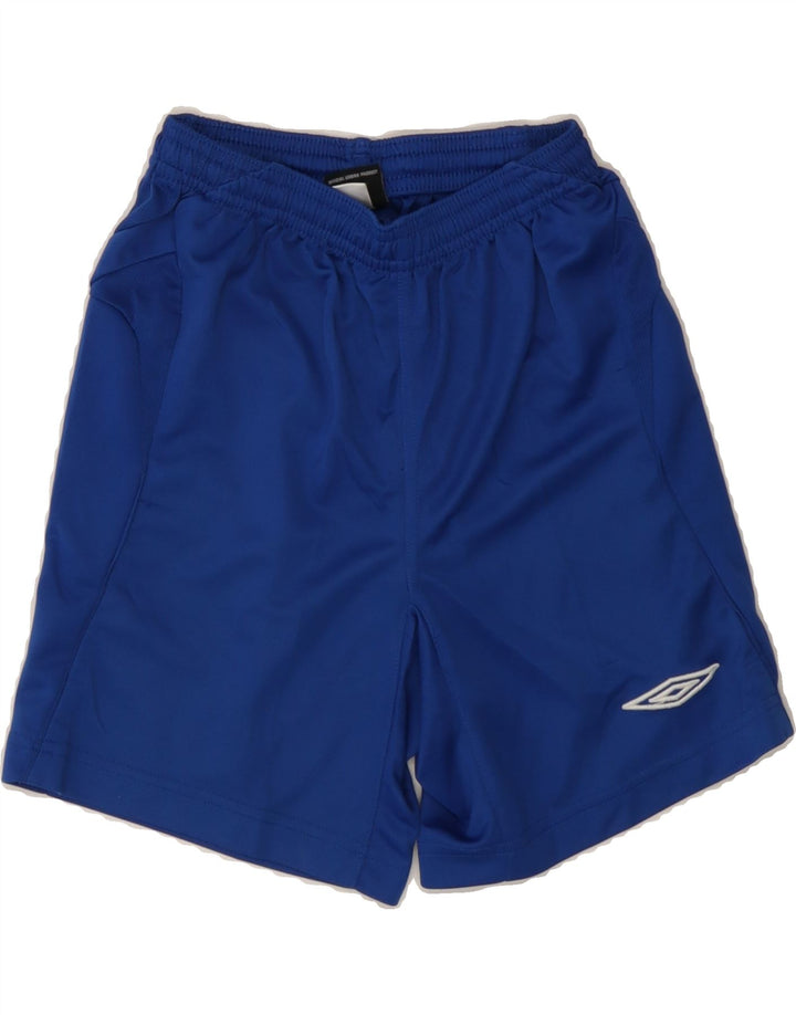 UMBRO Boys Sport Shorts 9-10 Years Medium  Blue Polyester Vintage Umbro and Second-Hand Umbro from Messina Hembry 