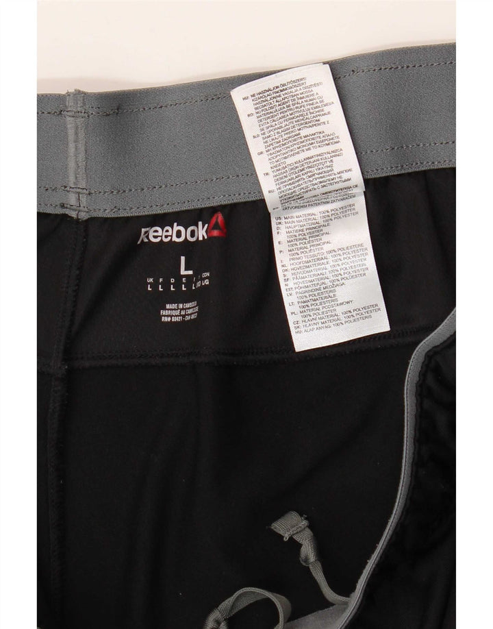 Reebok Træningsdragtsbukser til mænd Stor sort polyester