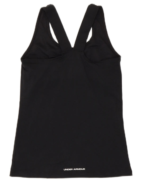 Under Armour Dame Heat Gear Vest Top UK 8 Small Black Polyester