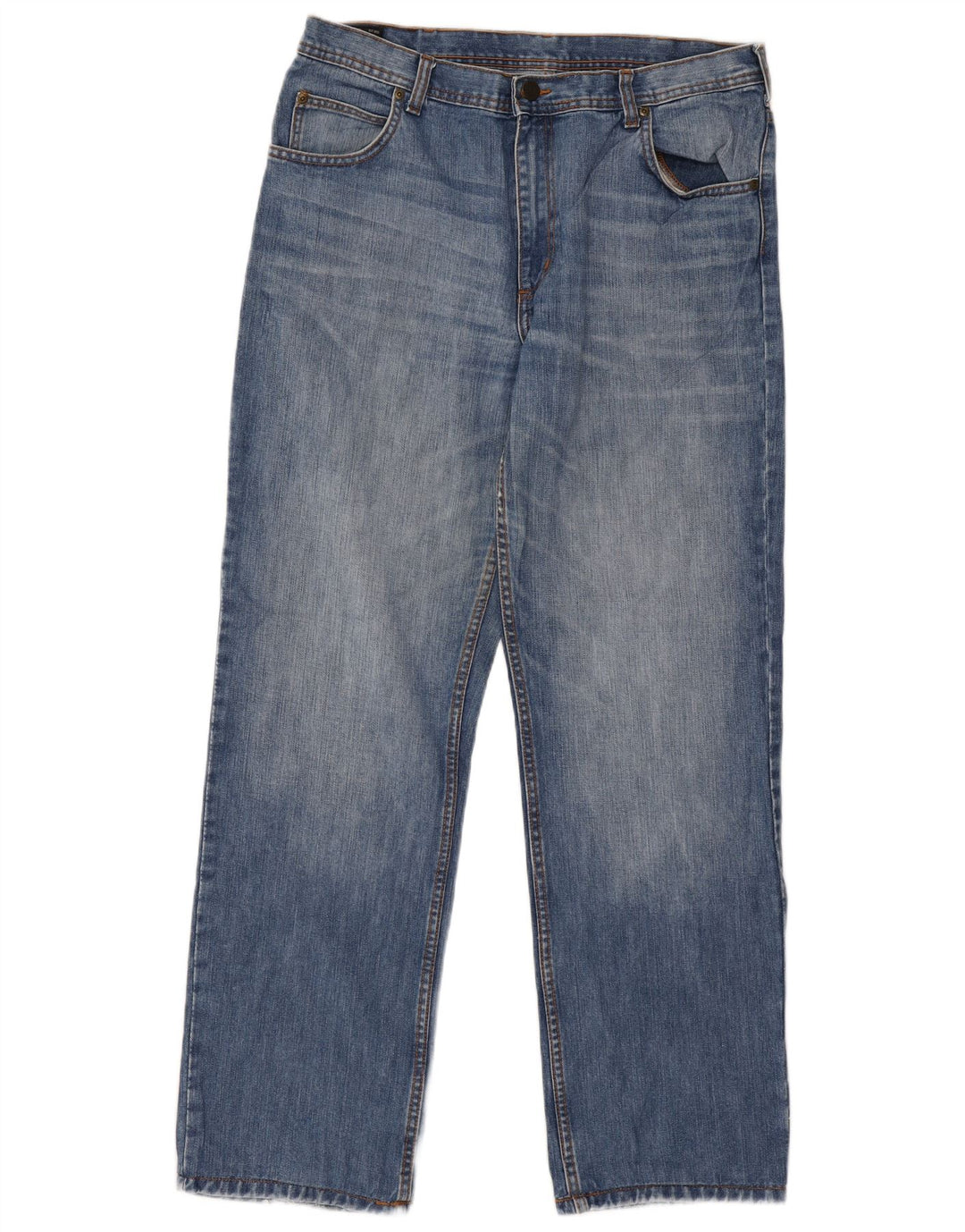 Lee Mens Brooklyn Straight Jeans W36 L31 Blå Bomuld