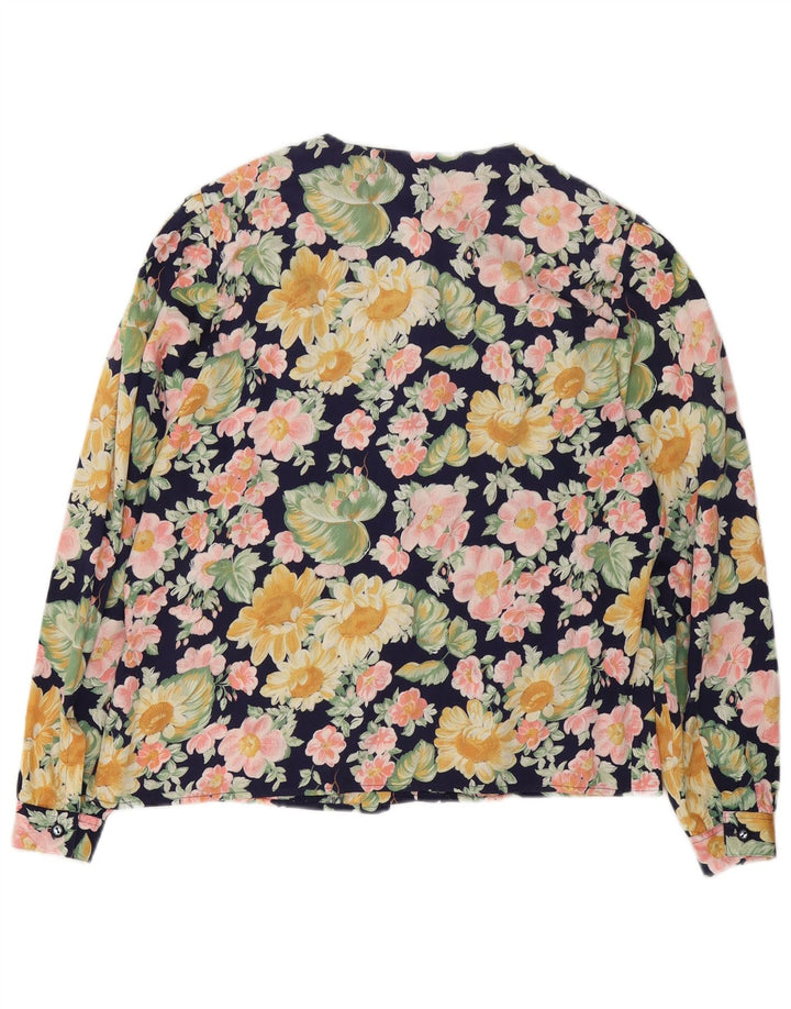Vintage dameskjorte bluse IT 50 XL Flerfarvet blomster