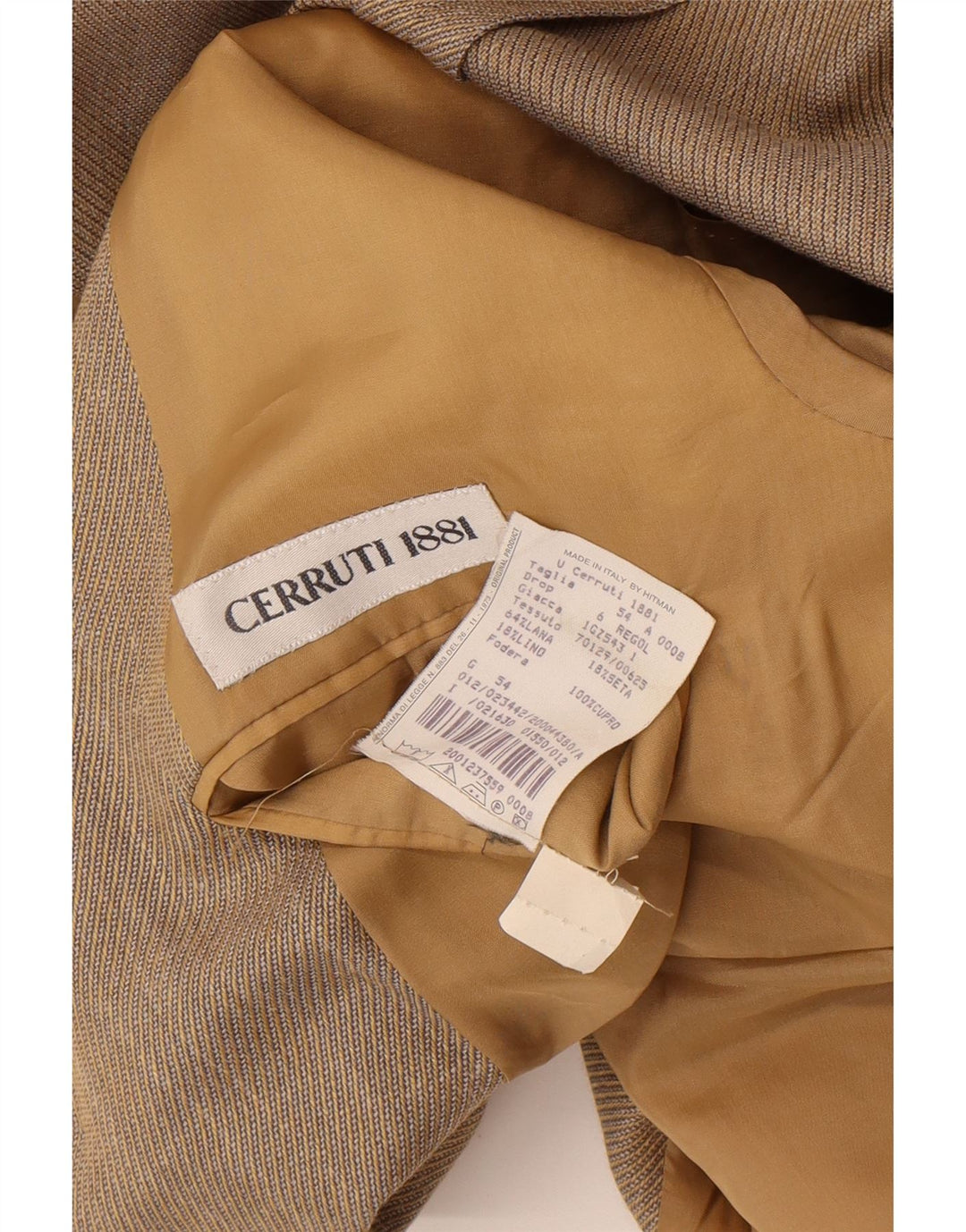 Cerruti 1881 Herre 3-knaps blazerjakke IT 54 2XL beige uld