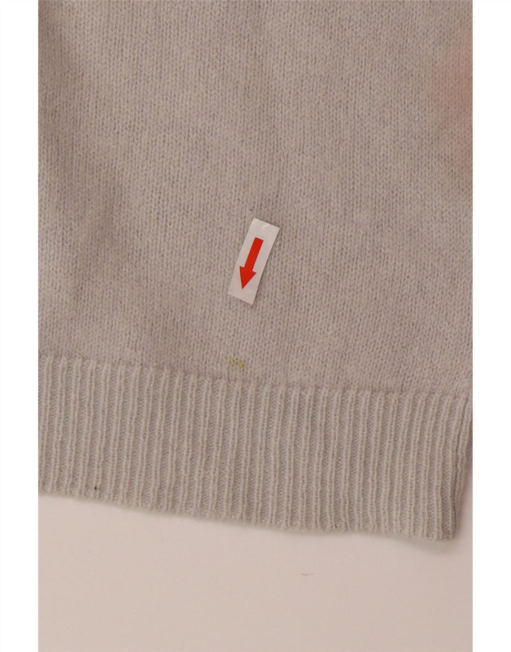 Massimo Dutti Dame V-hals sweater UK 12 Medium Grå