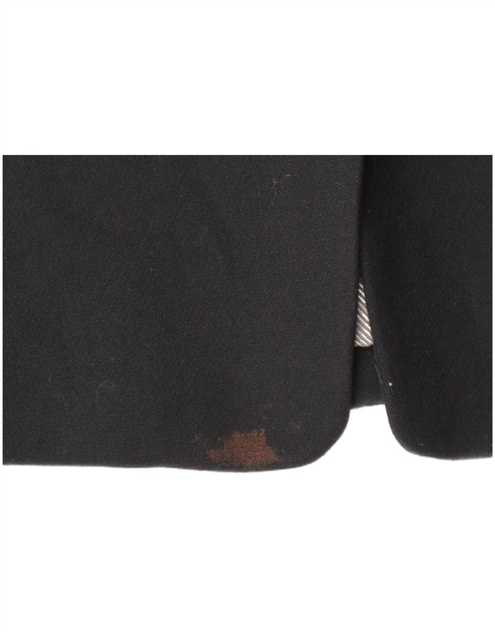 Marks & Spencer Dame Crop 1 Knap Blazer Jacket UK 12 Medium Sort