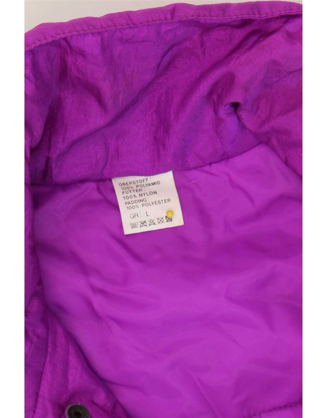 Vintage Kvinders Grafisk Oversized Ski Jumpsuit UK 16 Stor Lilla Polyamid