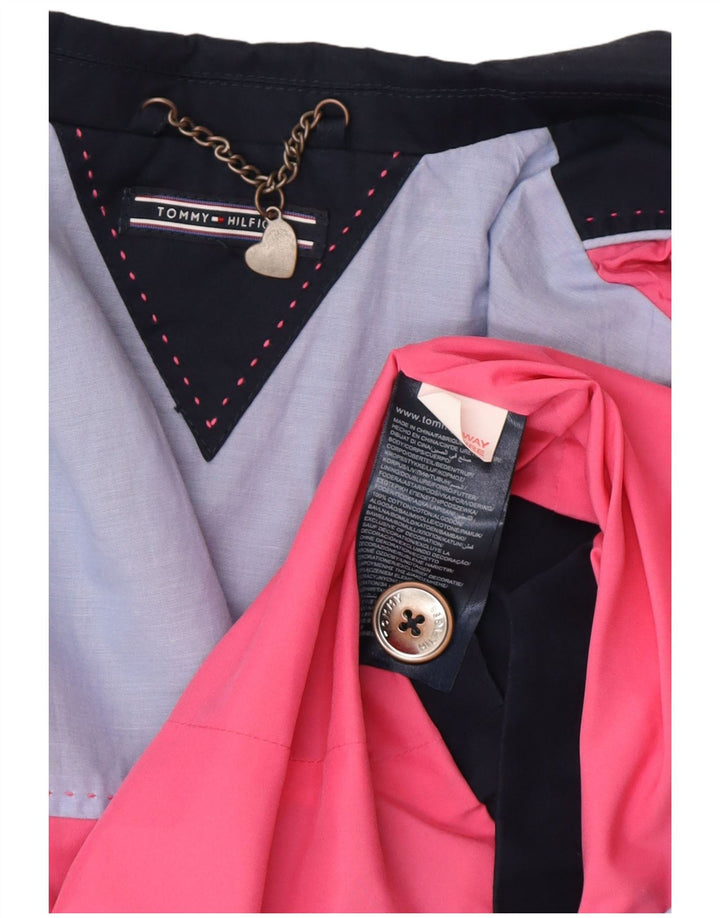 TOMMY HILFIGER piger 1-knaps blazerjakke 9-10 år marineblå bomuld