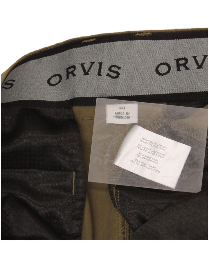 ORVIS Herre Cargo Shorts W40 XL Khaki Nylon