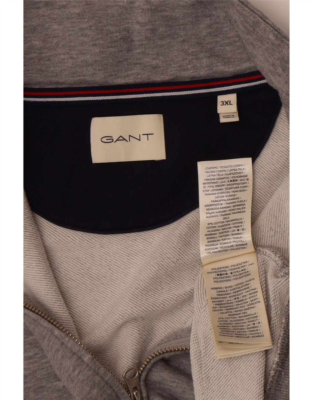 Gant Træningsdragt Topjakke til mænd 3XL Grå Bomuld