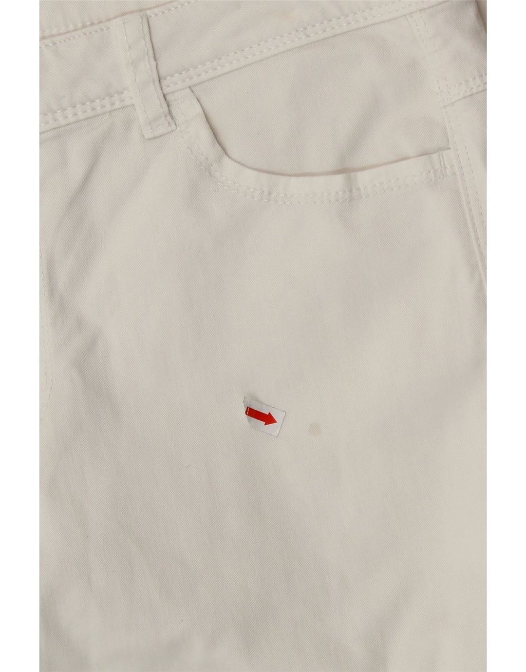 BENETTON Womens Slim Casual Trousers W30 L29 White Vintage Benetton and Second-Hand Benetton from Messina Hembry 