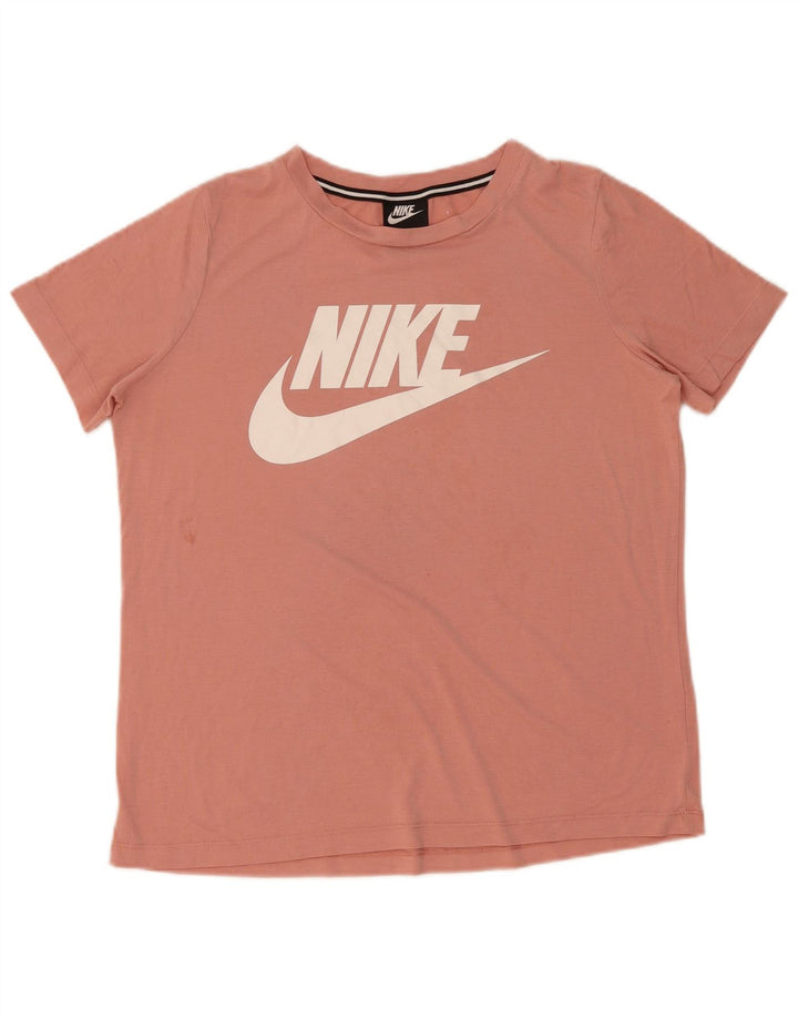 Nike Grafisk T-Shirt Top UK 14 Medium Pink