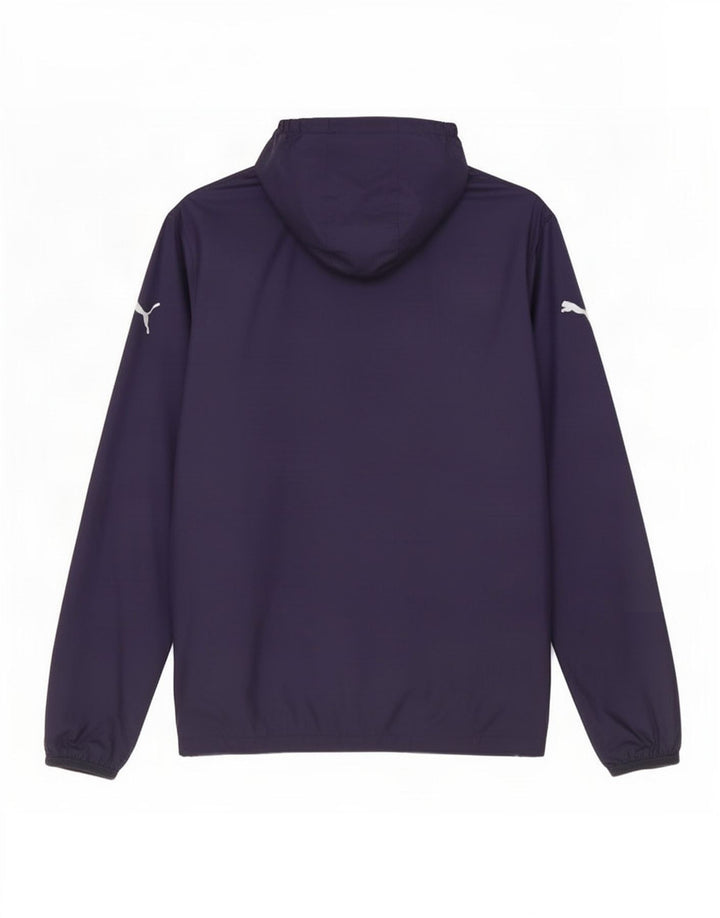 Puma Regnjakke med hætte til mænd UK 40 Stor marineblå nylon