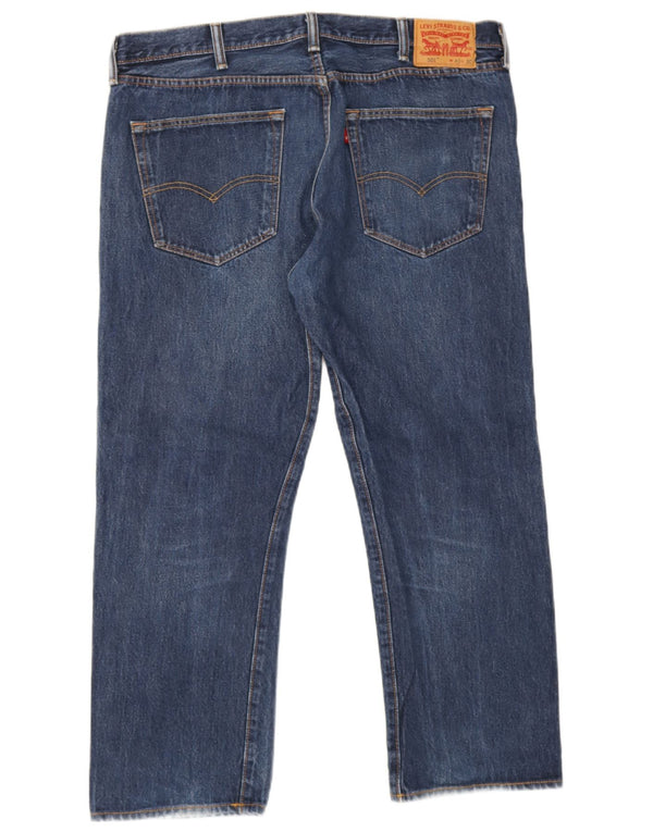 Levi's Herre 501 Straight Jeans W40 L30 Marineblå Bomuld
