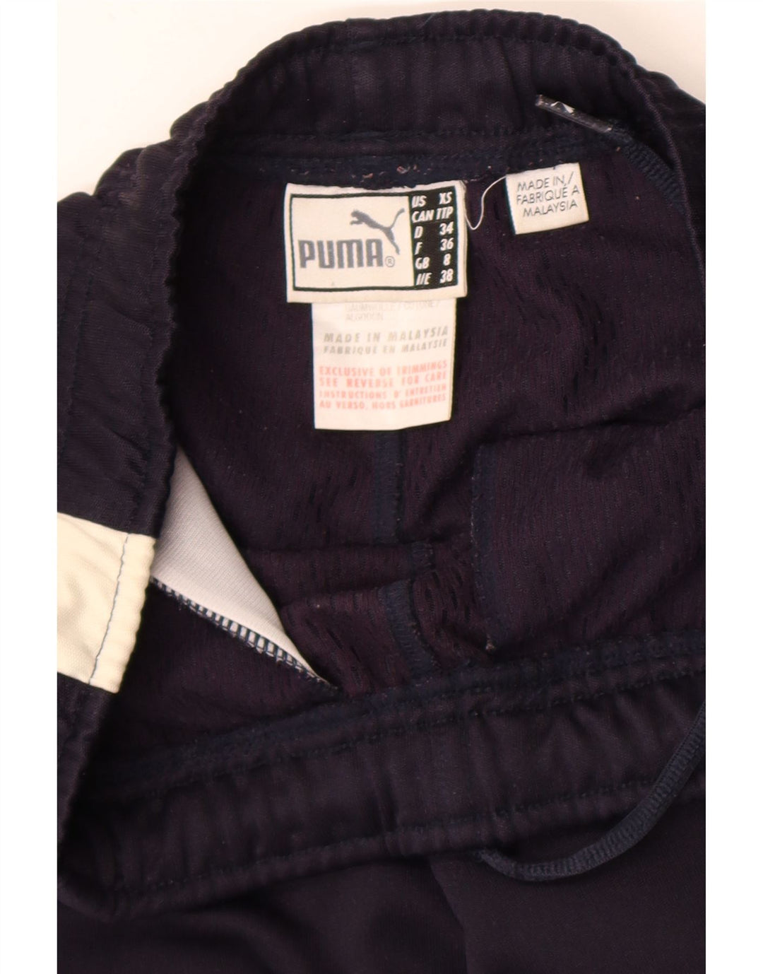 Puma træningsdragt bukser til kvinder UK 8 Small Navy Blue Colourblock Polyester