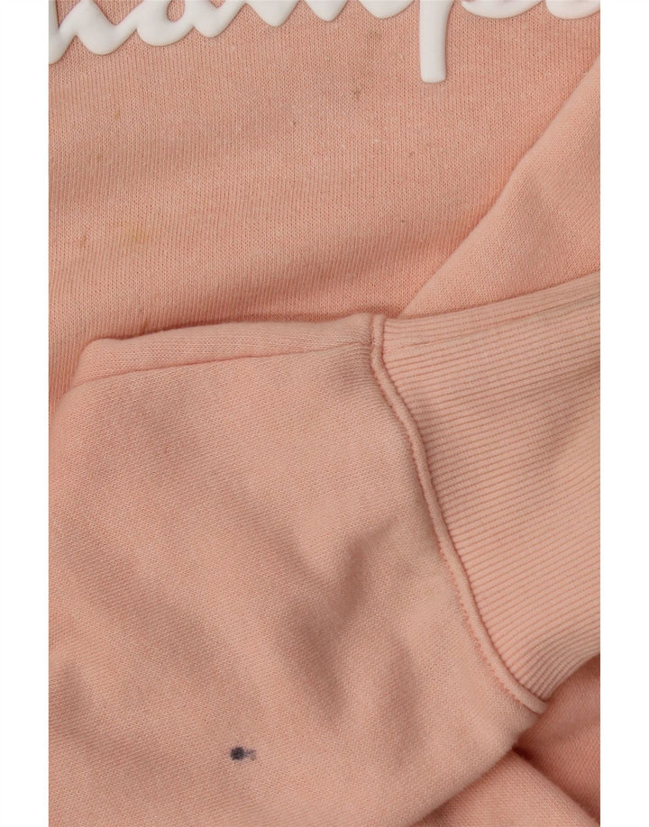 CHAMPION Grafisk hættetrøje til kvinder UK 16 Large Pink Bomuld