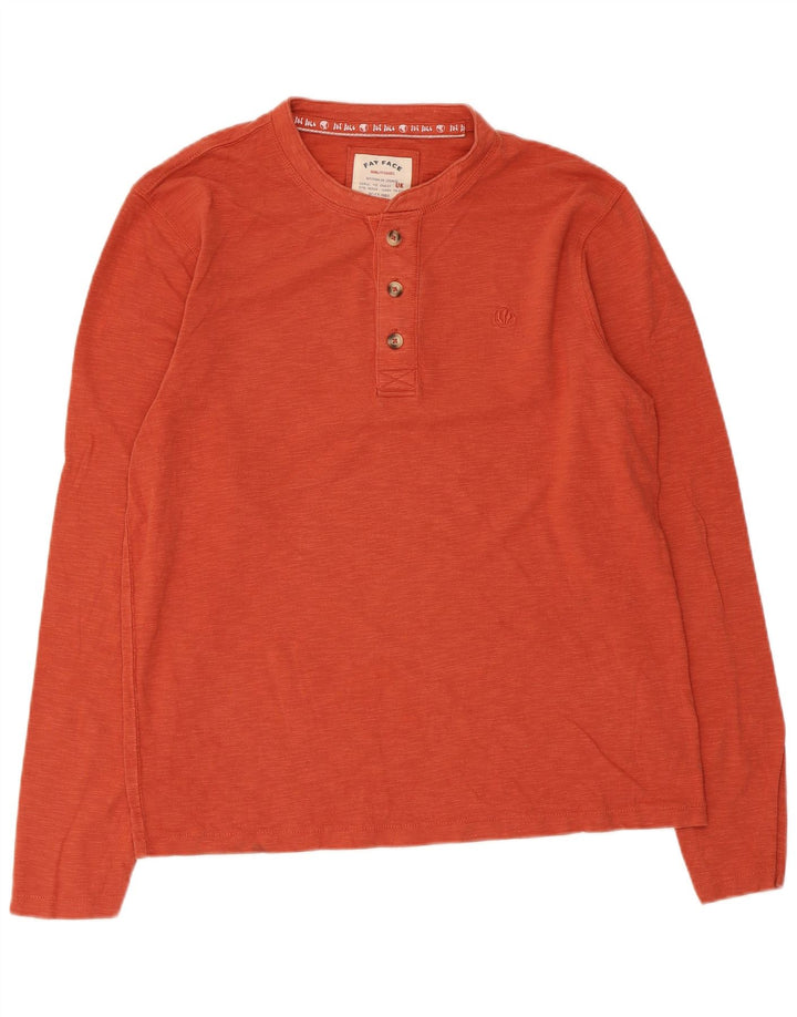 Fat Face Herre Top Langærmet Medium Orange Flecked