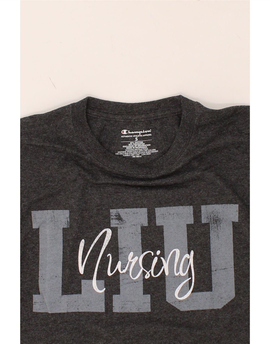 CHAMPION Mens Graphic T-Shirt Top Small Grey Cotton Vintage Champion and Second-Hand Champion from Messina Hembry 