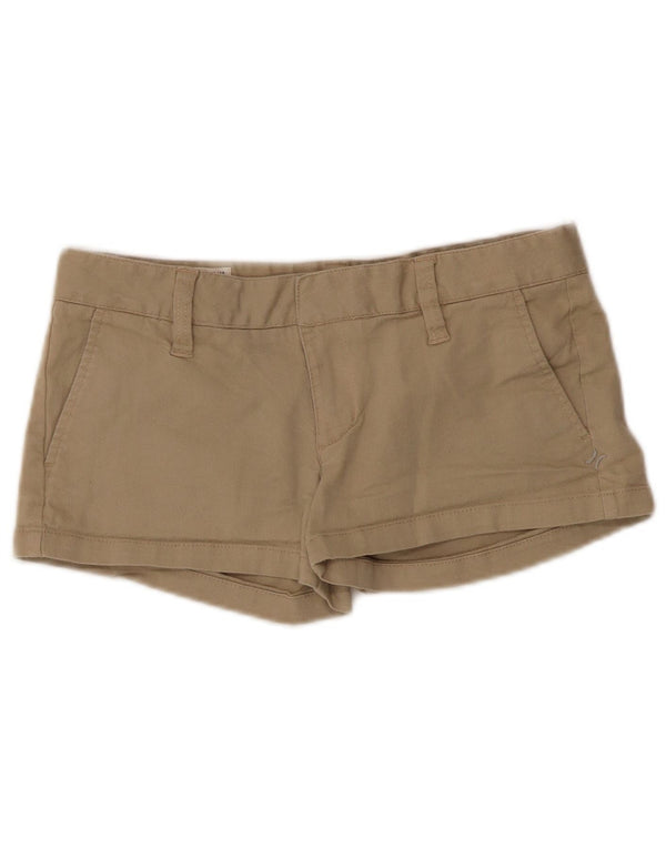 Hurley Womens Hot Pants US 3 Small W30 Beige Bomuld