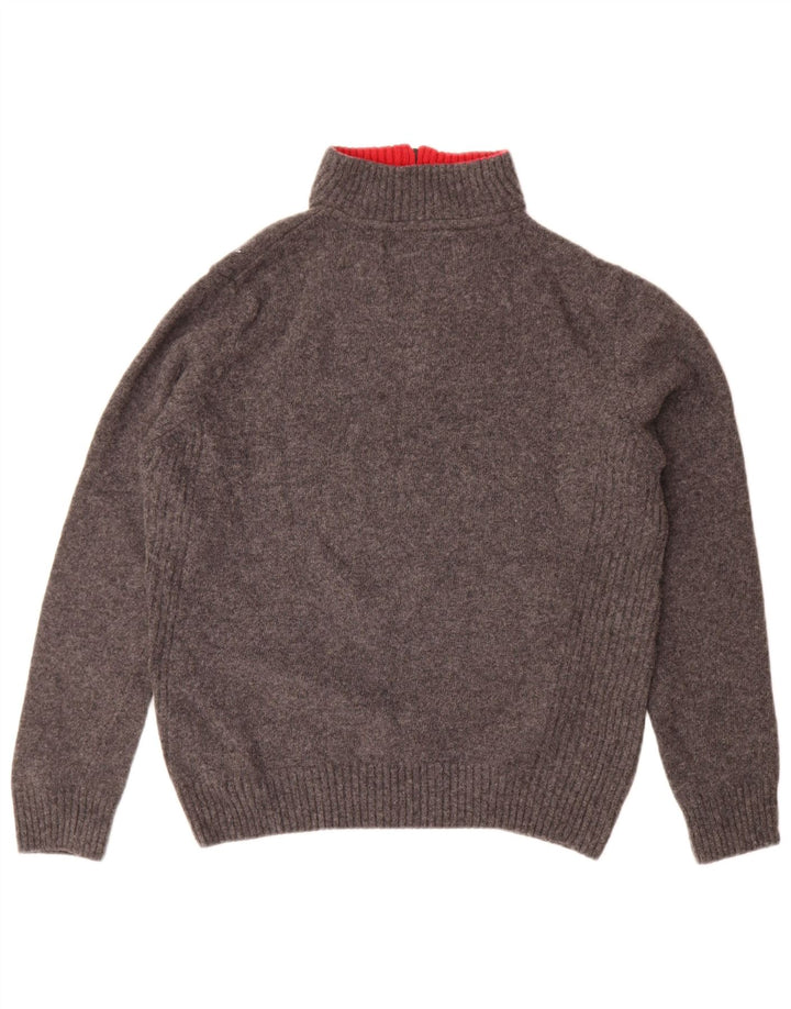 Barbour Herre Loose Fit Zip Neck Jumper Sweater Medium Grey Uld