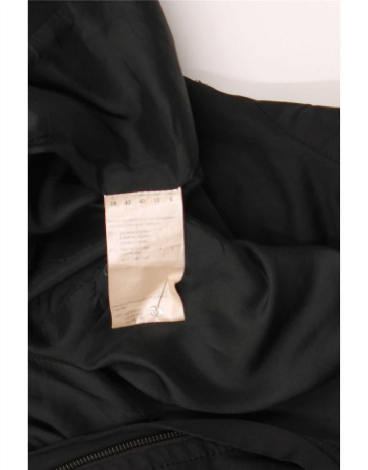Hugo Boss Dame Langærmet Skift Kjole UK 10 Small Black Polyester