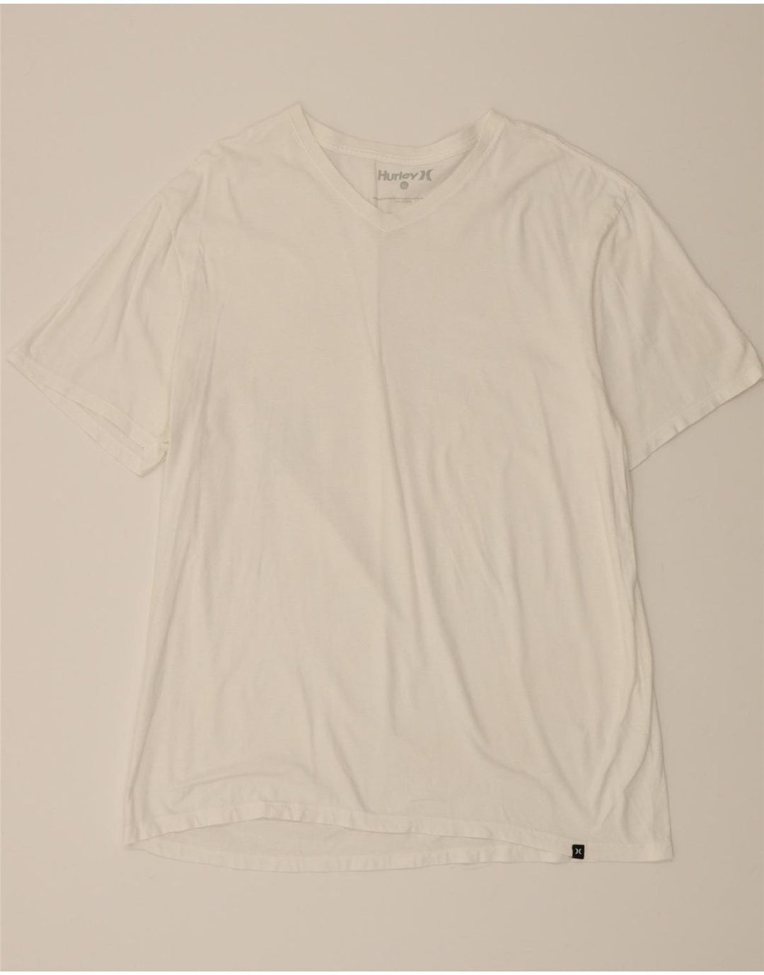 HURLEY Mens T-Shirt Top XL White Cotton Vintage Hurley and Second-Hand Hurley from Messina Hembry 