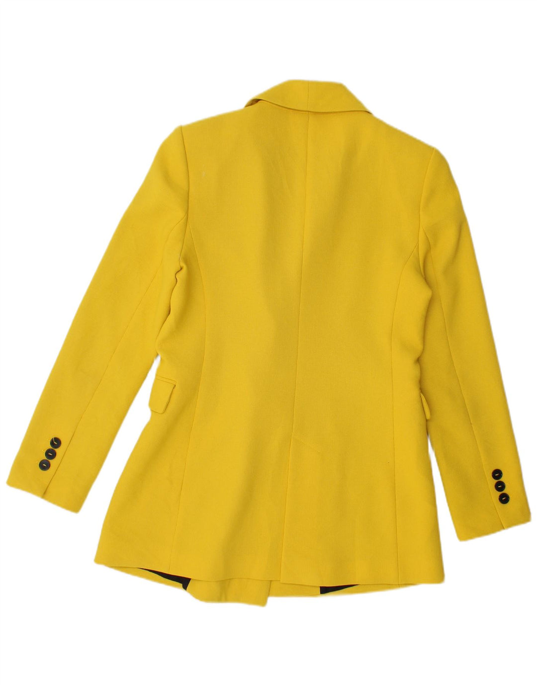 Zara Dame Longline Double Breasted Blazer Jacket UK 10 Small Yellow