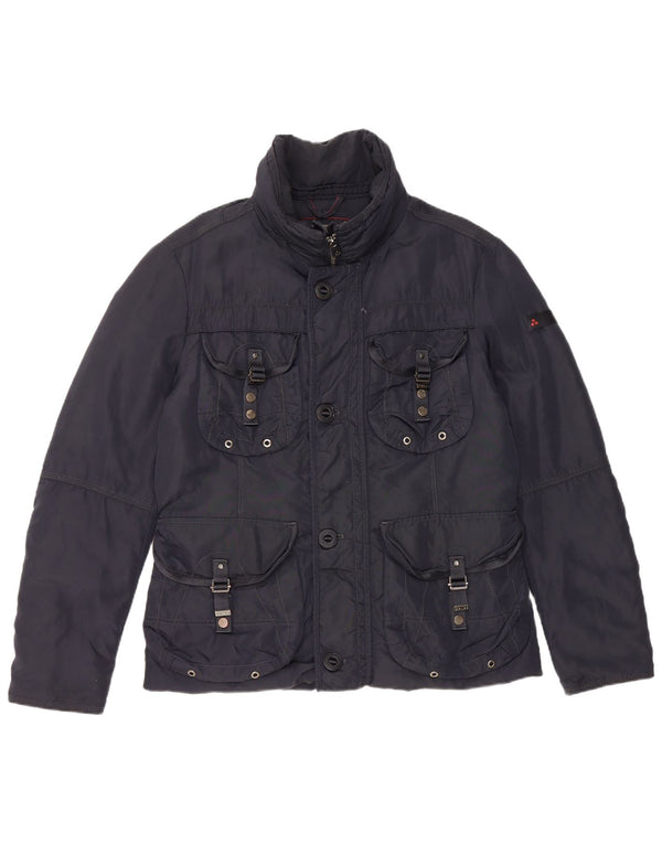 PEUTEREY Herre Utility Jacket UK 38 Medium Navy Blue Polyamid