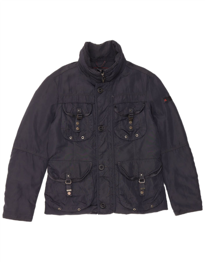 PEUTEREY Herre Utility Jacket UK 38 Medium Navy Blue Polyamid