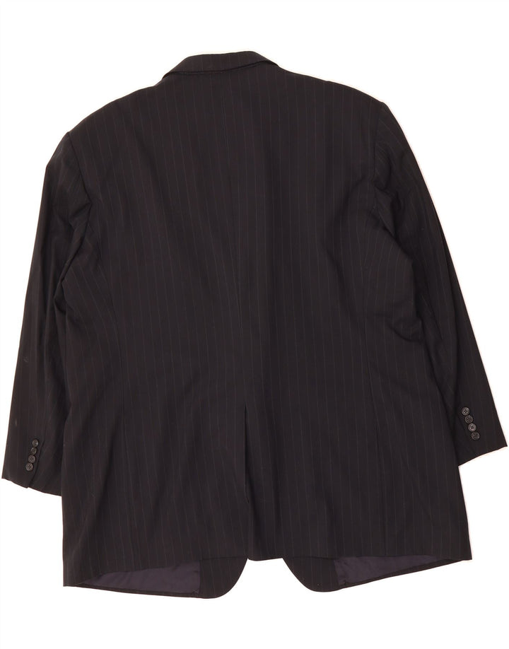 VINTAGE Mens 2 Button Blazer Jacket UK 40 Large Black Striped Vintage Vintage and Second-Hand Vintage from Messina Hembry 