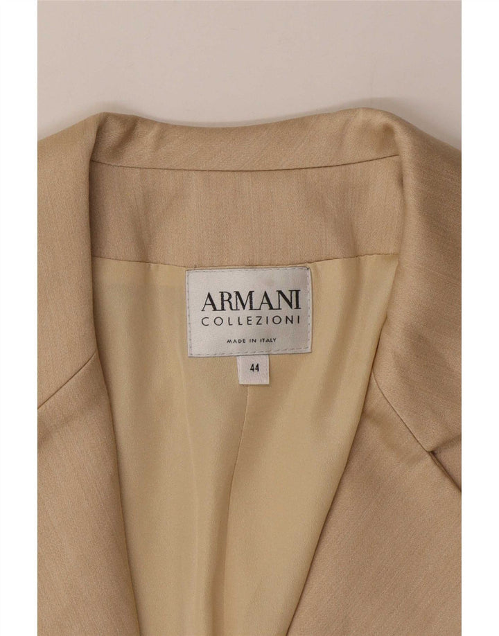 Armani Collezioni Dame 1 Knap Blazer Jakke IT 44 Medium Beige