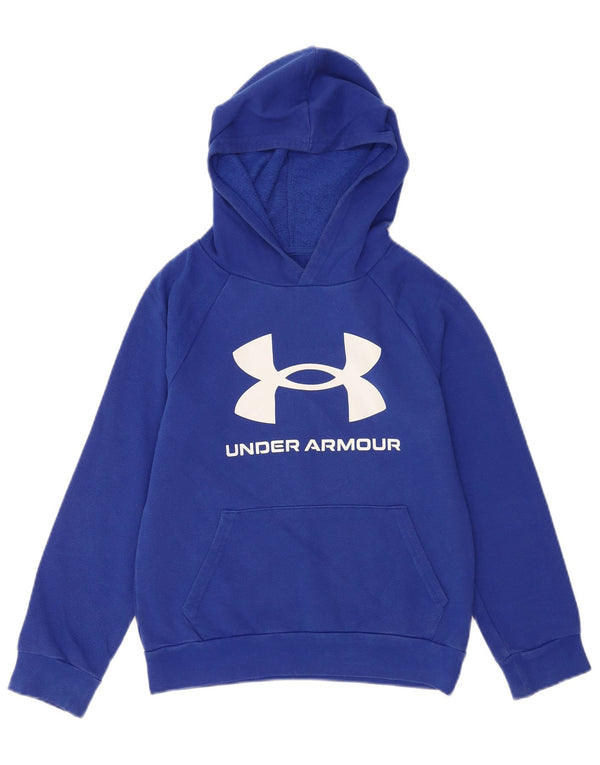 Under Armour Girls Cold Gear Grafisk hættetrøje 9-10 år Medium Blue