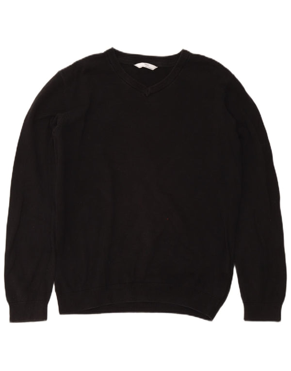 Marks & Spencer Boys V-hals sweater 15-16 år Sort bomuld
